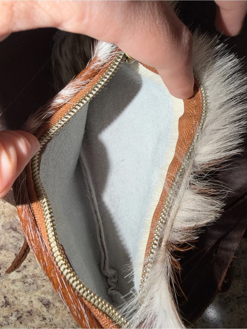 Genuine Hair-On Cowhide & Leather Crossbody Purse + Wallet Set